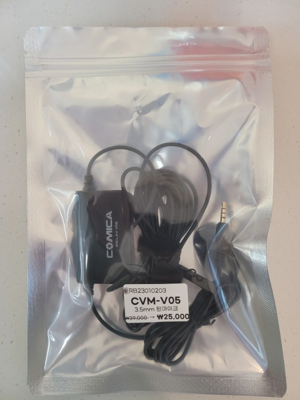[리퍼상품] COMICA CVM-V05 3.5mm 핀마이크 (RB23010203)